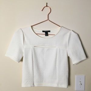 Forever 21 Fancy Cutout Crop Top: Small